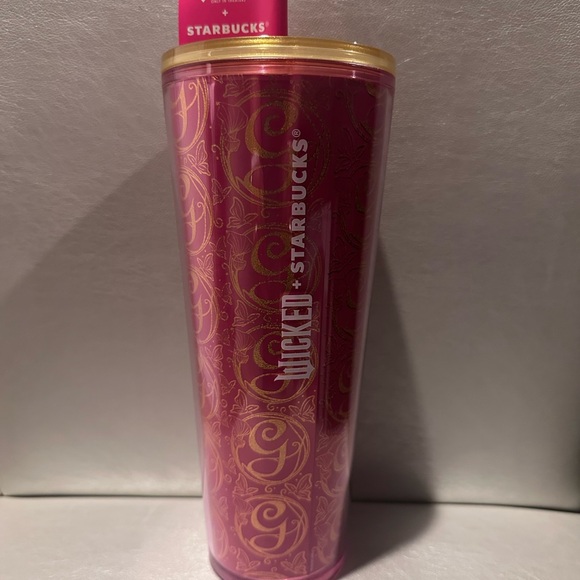 Starbucks ‘Wicked’ Pink Glitter Limited Edition Tumbler Cold Cup 24 oz - Picture 2 of 4